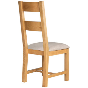 Shire Oak Dining Chair | Ladder Back – Fabric Seat