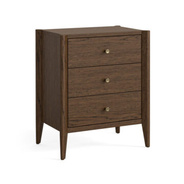 Salem Brown Oak 3 Drawer Bedside