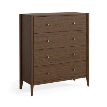 Salem Brown Oak 2 Over 3 Drawer Chest
