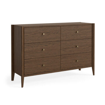 Salem Brown Oak 6 Drawer Chest | Assembled