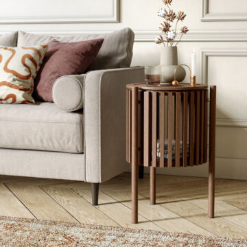 Serenity Brown Oak Story Side Table