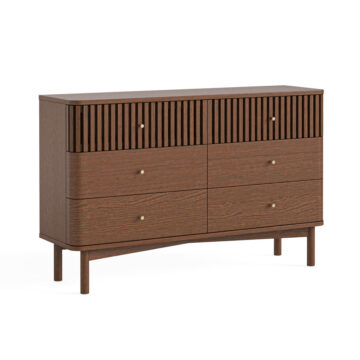 Serenity Brown Oak 6 Drawer Chest
