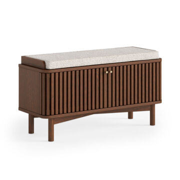 Serenity Brown Oak Hallway Bench