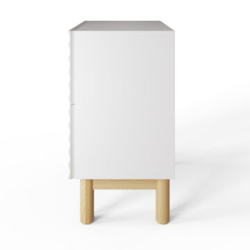 Karlo White 2 Drawer Bedside Table