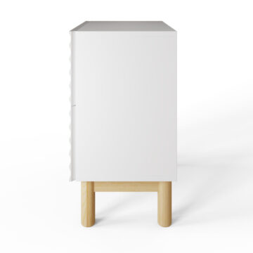 Karlo White Pair of 2 Drawer Bedside Tables