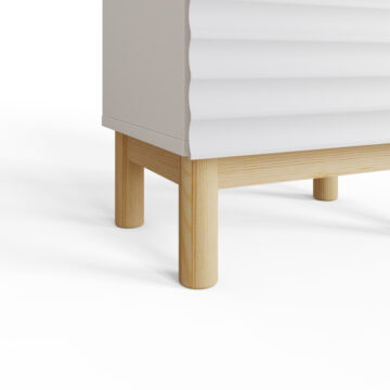 Karlo White Pair of 2 Drawer Bedside Tables