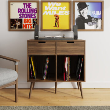 Studio 2 Drawer Vinyl Turntable Stand