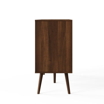 Studio 2 Drawer Vinyl Turntable Stand | Walnut Finish
