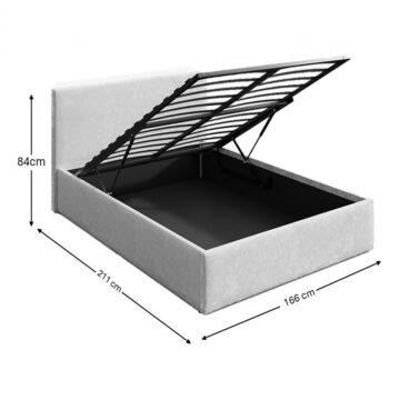 Studio White 5′ End Lift King Size Ottoman Bed