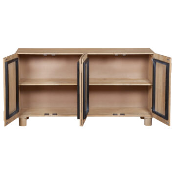 Aterra Solid Wooden 4 Door Extra Large Sideboard
