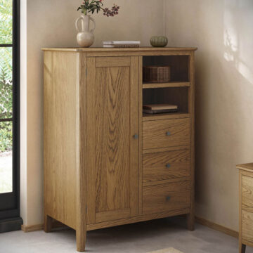 Harrogate Warm Oak Combi Wardrobe | Assembled