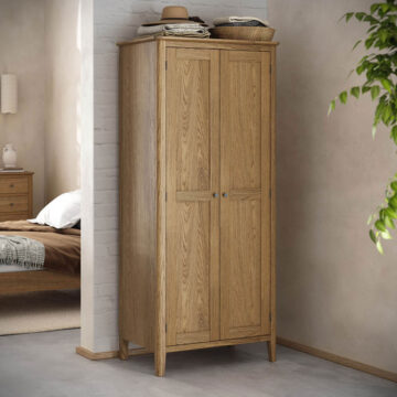 Harrogate Warm Oak Full Hanging Wardrobe