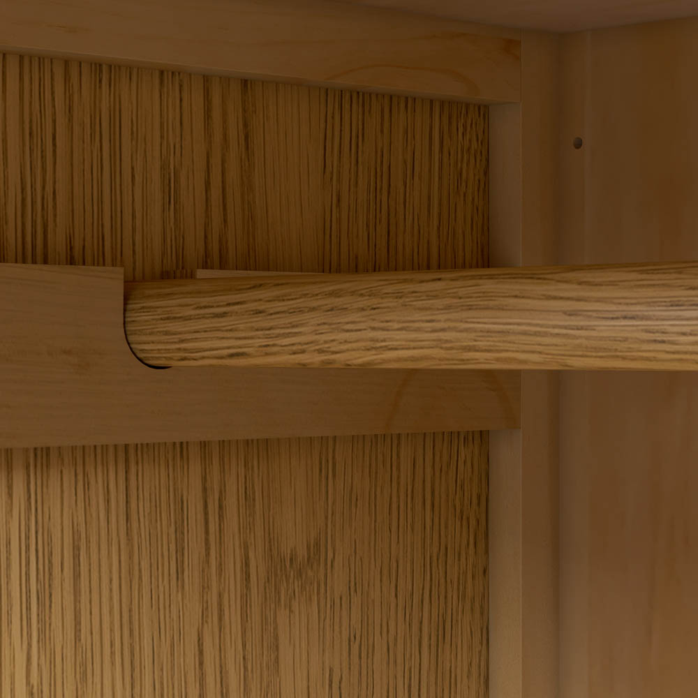 Harrogate Warm Oak Gentlemans Wardrobe with Drawer