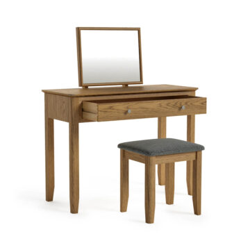 Harrogate Warm Oak 1 Drawer Dressing Table Set