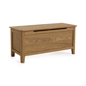 Ashdale Warm Oak Blanket Box | Assembled