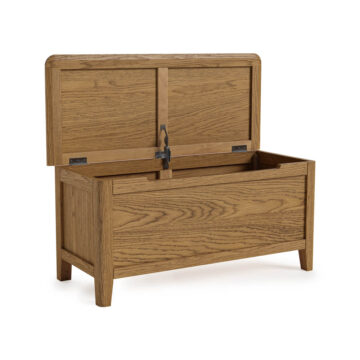 Ashdale Warm Oak Blanket Box | Assembled