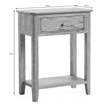 Ashdale Warm Oak 1 Drawer Telephone Table