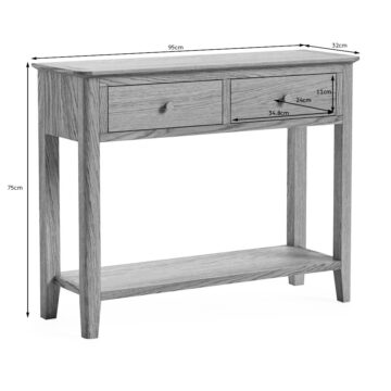 Ashdale Warm Oak Console Table | Clearance