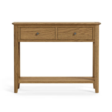 Harrogate Warm Oak 2 Drawer Console Table
