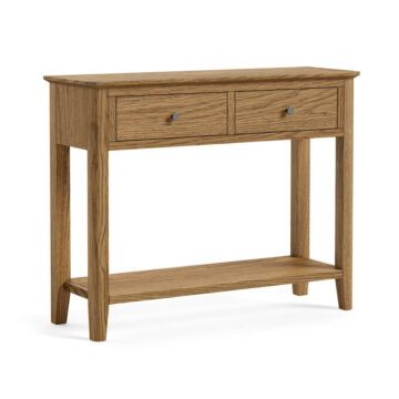Harrogate Warm Oak 2 Drawer Console Table