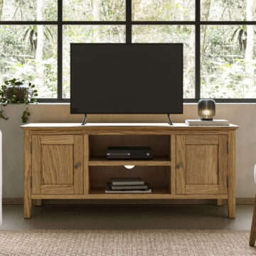 Harrogate Warm Oak Medium TV Unit | Assembled