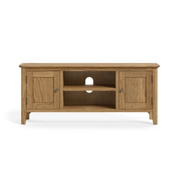 Harrogate Warm Oak 2 Door TV Unit 120cm | Assembled