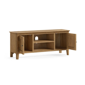 Harrogate Warm Oak 2 Door TV Unit 120cm | Assembled