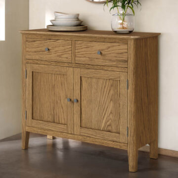 Harrogate Warm Oak Small Sideboard | Assembled