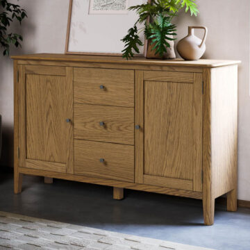 Harrogate Warm Oak Large Sideboard | Assembled