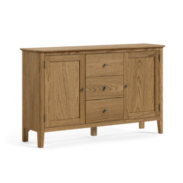 Harrogate Warm Oak 2 Door 3 Drawer Large Sideboard | Assembled