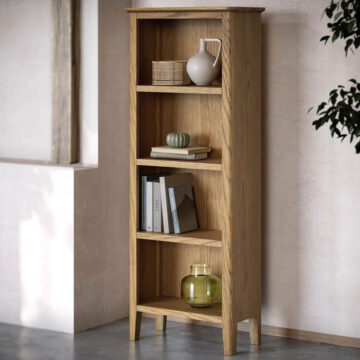 Ashdale Warm Oak Slim Bookcase