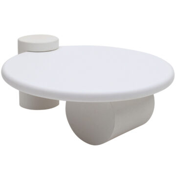Koro White Modern Abstract Coffee Table