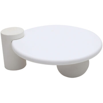 Koro White Modern Abstract Coffee Table