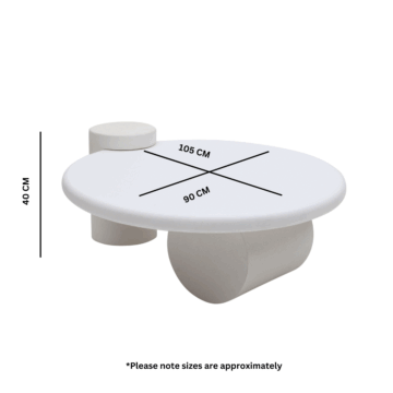 Koro White Modern Abstract Coffee Table