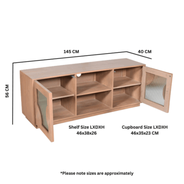 Sundra Mango Wood 2 Door TV Cabinet 145cm
