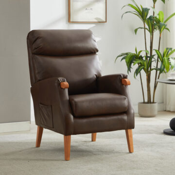 Maro Fireside Chair - Tan PU