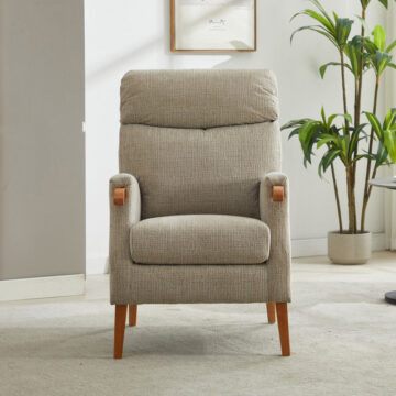 Maro Fireside Chair – Beige | Clearance