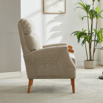 Maro Fireside Chair – Beige | Clearance