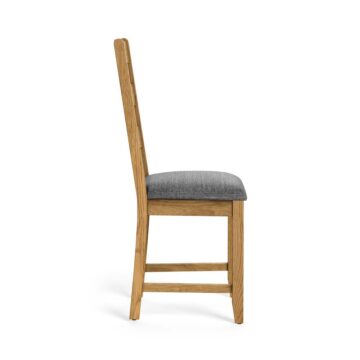 Alderstone Waxed Oak Ladder Chair With Chenille Pad | Clearance
