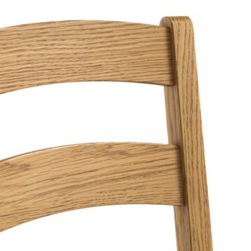 Alderstone Waxed Oak Ladder Chair With Chenille Pad | Clearance