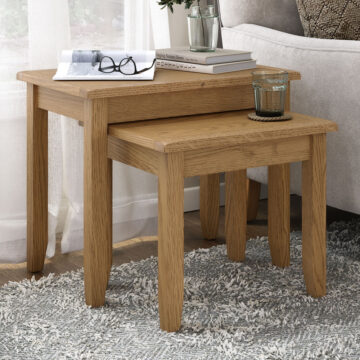 Alderstone Waxed Oak Nest Of Table