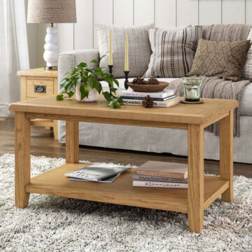 Alderstone Waxed Oak Coffee Table Without Storage
