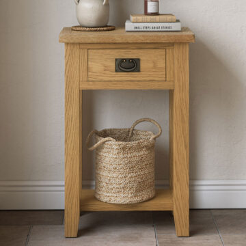 Alderstone Waxed Oak Telephone Table