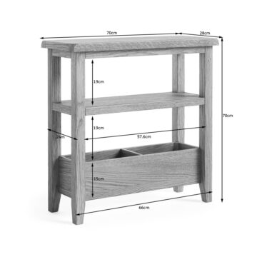 Alderstone Waxed Oak Sofa Side Table