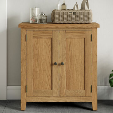 Alderstone Waxed Oak Small Cabinet 2 Doors | Assembled