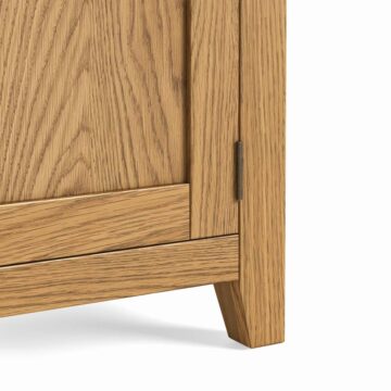 Alderstone Waxed Oak 2 Door 3 Drawer Wide Sideboard | Assembled | Clearance