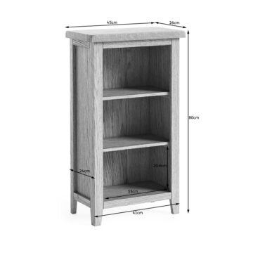 Alderstone Waxed Oak Mini Bookcase