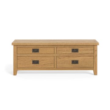Alderstone Waxed Oak Large Drawer Storage Unit | Assembled | Clearance