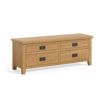 Alderstone Waxed Oak Large Drawer Storage Unit | Assembled | Clearance