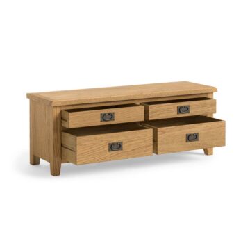 Alderstone Waxed Oak Large Drawer Storage Unit | Assembled | Clearance